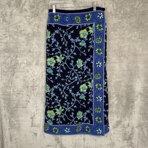 Vintage Notations Y2K Midi/Maxi Skirt Scarf Print Boho Size LP Festival